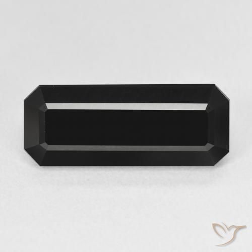 6.22ct Naturel Schorl Tourmaline, Taille émeraude, Opaque