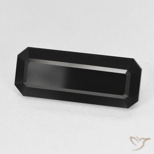 Tourmaline Schorl naturelle Octogone / coupe Émeraude, 6.22 ct, Opaque