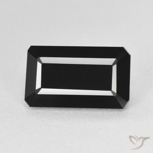 4.28ct Naturel Schorl Tourmaline, Taille émeraude, Opaque