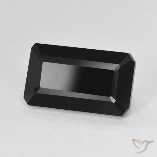Tourmaline Schorl naturelle Octogone / coupe Émeraude, 4.28 ct, Opaque