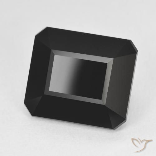 Tourmaline Schorl naturelle Octogone / coupe Émeraude, 9.56 ct, Opaque