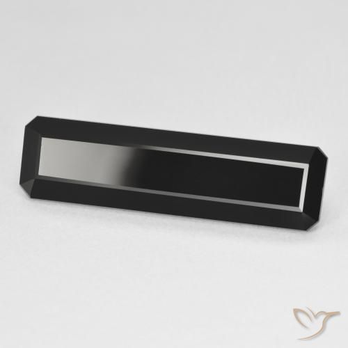 Tourmaline Schorl naturelle Octogone / coupe Émeraude, 8.51 ct, Opaque
