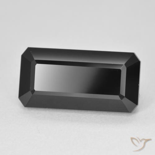 Tourmaline Schorl naturelle Octogone / coupe Émeraude, 8.77 ct, Opaque