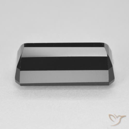 Tourmaline Schorl naturelle Octogone / coupe Émeraude, 8.77 ct, Opaque