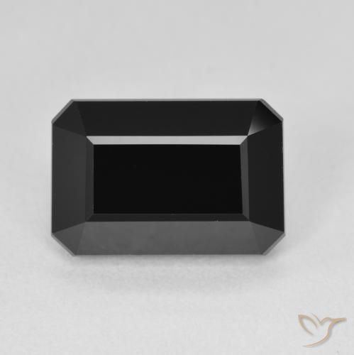 6.16ct Naturel Schorl Tourmaline, Taille émeraude, Opaque
