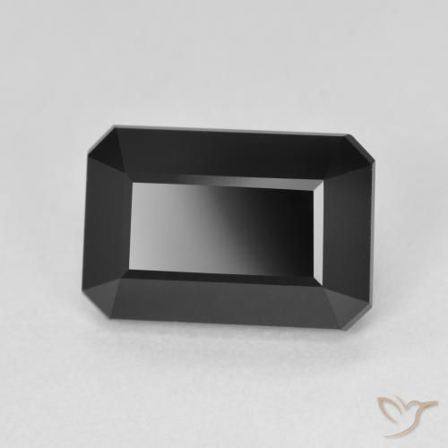 Tourmaline Schorl naturelle Octogone / coupe Émeraude, 6.16 ct, Opaque
