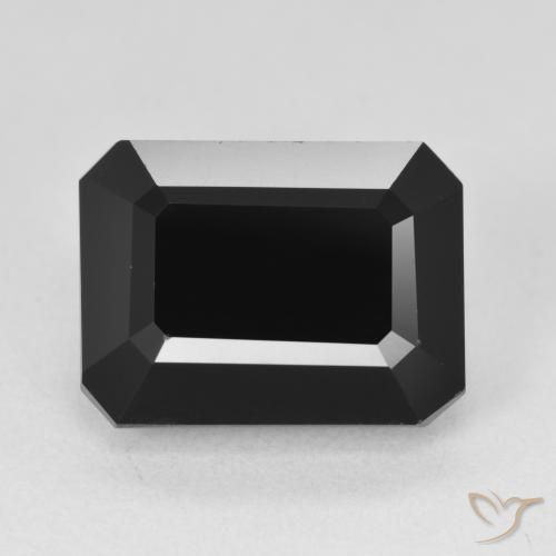 8.39ct Naturel Schorl Tourmaline, Taille émeraude, Opaque