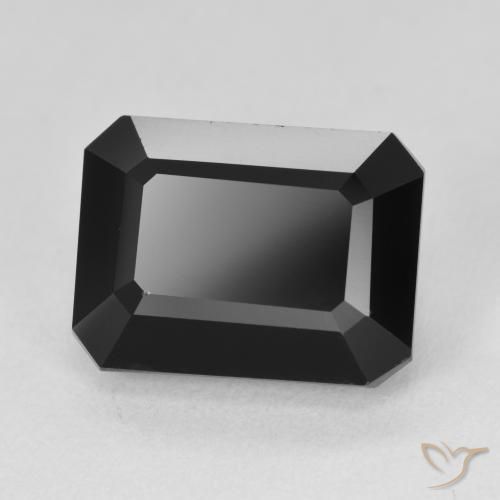 Tourmaline Schorl naturelle Octogone / coupe Émeraude, 8.39 ct, Opaque