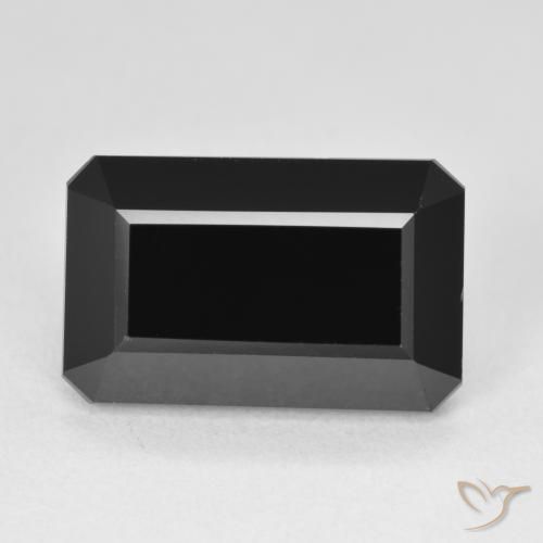 9.61ct Naturel Schorl Tourmaline, Taille émeraude, Opaque