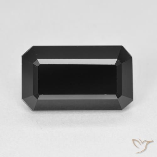 6.64ct Naturel Schorl Tourmaline, Taille émeraude, Opaque