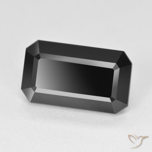 Tourmaline Schorl naturelle Octogone / coupe Émeraude, 6.64 ct, Opaque
