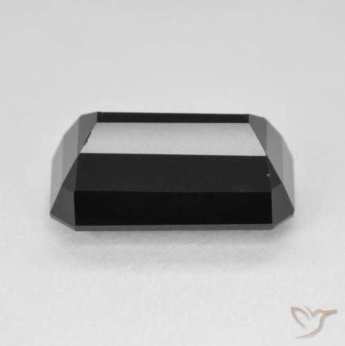 Tourmaline Schorl naturelle Octogone / coupe Émeraude, 6.64 ct, Opaque