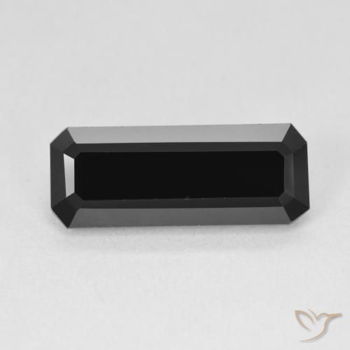 4.34ct Naturel Schorl Tourmaline, Taille émeraude, Opaque