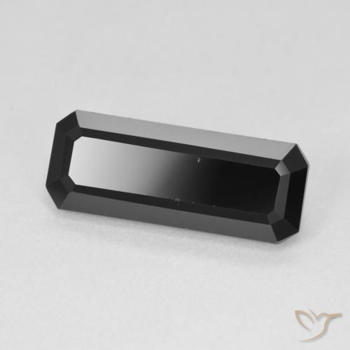 Tourmaline Schorl naturelle Octogone / coupe Émeraude, 4.34 ct, Opaque