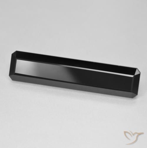 Tourmaline Schorl naturelle Octogone / coupe Émeraude, 15.23 ct, Opaque