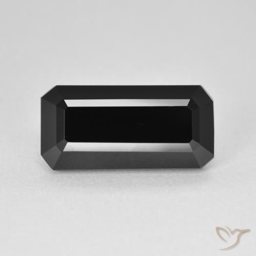 5.15ct Naturel Schorl Tourmaline, Taille émeraude, Opaque