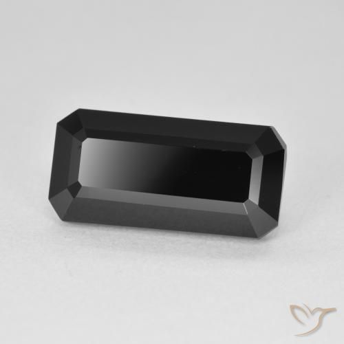 Tourmaline Schorl naturelle Octogone / coupe Émeraude, 5.15 ct, Opaque