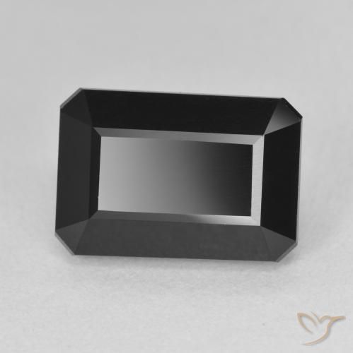 Tourmaline Schorl naturelle Octogone / coupe Émeraude, 9.45 ct, Opaque