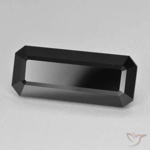Tourmaline Schorl naturelle Octogone / coupe Émeraude, 10.94 ct, Opaque