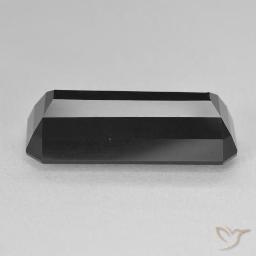 Tourmaline Schorl naturelle Octogone / coupe Émeraude, 10.94 ct, Opaque
