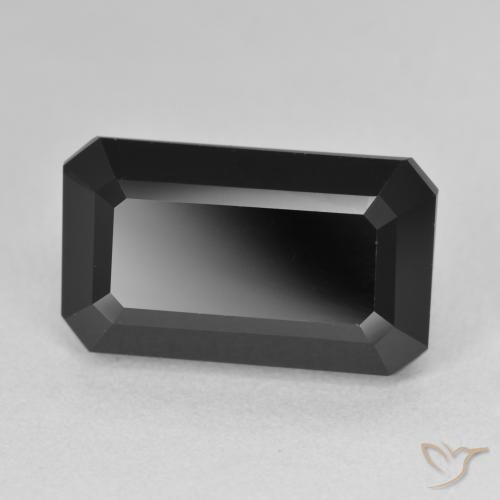 Tourmaline Schorl naturelle Octogone / coupe Émeraude, 11.38 ct, Opaque
