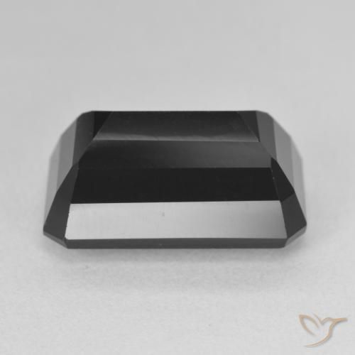 Tourmaline Schorl naturelle Octogone / coupe Émeraude, 11.38 ct, Opaque
