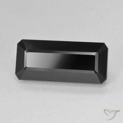 Tourmaline Schorl naturelle Octogone / coupe Émeraude, 7.51 ct, Opaque
