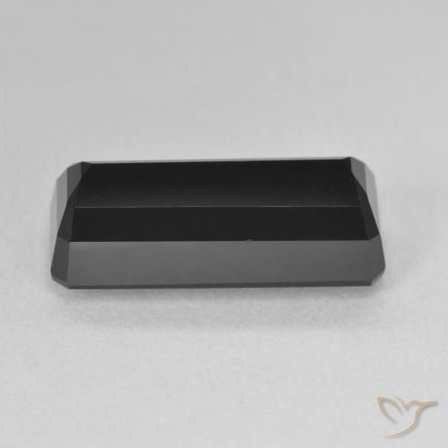 Tourmaline Schorl naturelle Octogone / coupe Émeraude, 7.51 ct, Opaque