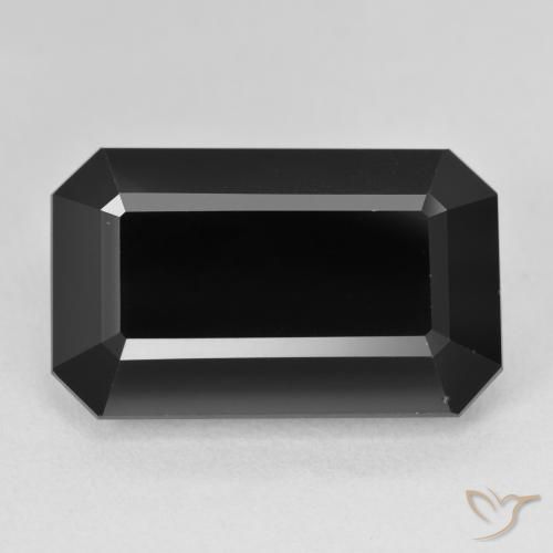 18.21ct Naturel Schorl Tourmaline, Taille émeraude, Opaque