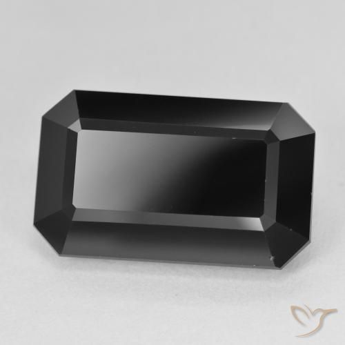 Tourmaline Schorl naturelle Octogone / coupe Émeraude, 18.21 ct, Opaque