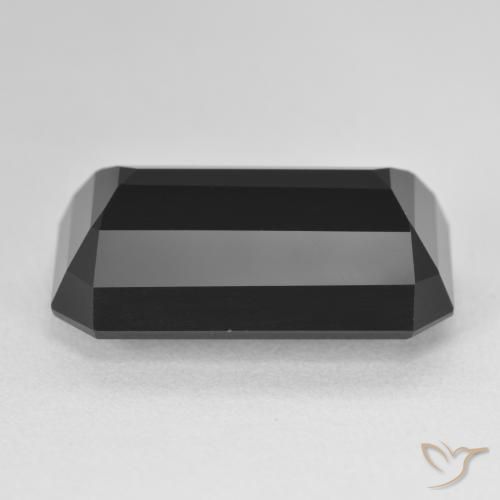 Tourmaline Schorl naturelle Octogone / coupe Émeraude, 18.21 ct, Opaque