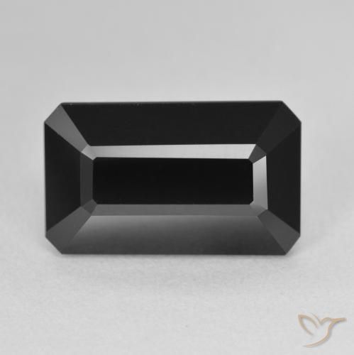 9.26ct Naturel Schorl Tourmaline, Taille émeraude, Opaque