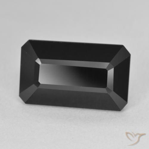 Tourmaline Schorl naturelle Octogone / coupe Émeraude, 9.26 ct, Opaque