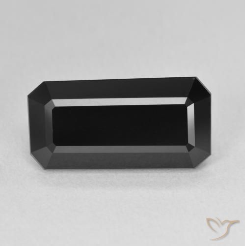 7.43ct Naturel Schorl Tourmaline, Taille émeraude, Opaque