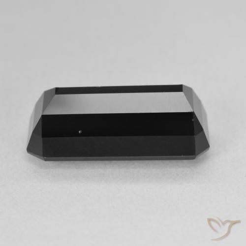 Tourmaline Schorl naturelle Octogone / coupe Émeraude, 7.43 ct, Opaque