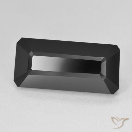 Tourmaline Schorl naturelle Octogone / coupe Émeraude, 11.34 ct, Opaque