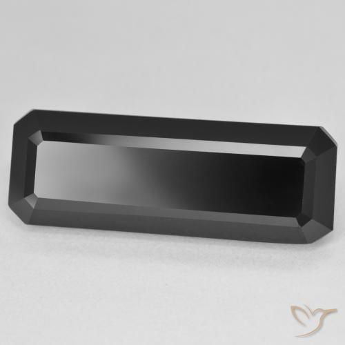 Tourmaline Schorl naturelle Octogone / coupe Émeraude, 18.54 ct, Opaque