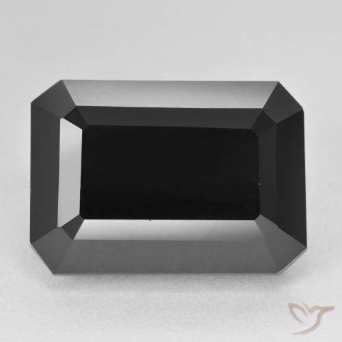 25.38ct Naturel Schorl Tourmaline, Taille émeraude, Opaque