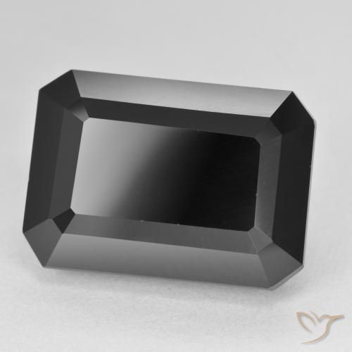 Tourmaline Schorl naturelle Octogone / coupe Émeraude, 25.38 ct, Opaque