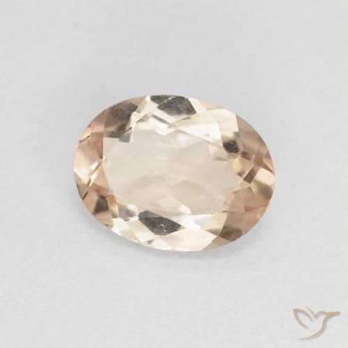Tourmaline Saumon Rose naturelle ovale, 1.14 ct, VVS-VS