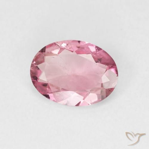 Tourmaline Rose clair naturelle ovale, 0.95 ct, VS