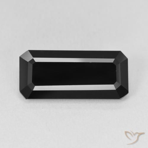 5.60ct Naturel Schorl Tourmaline, Taille émeraude, Opaque
