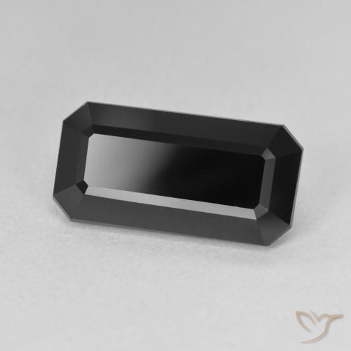 Tourmaline Schorl naturelle Octogone / coupe Émeraude, 5.29 ct, Opaque