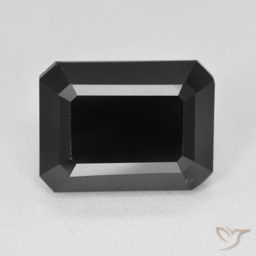 7.82ct Naturel Schorl Tourmaline, Taille émeraude, Opaque