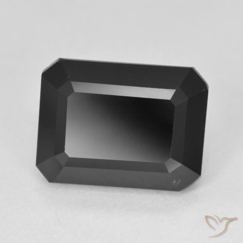 Tourmaline Schorl naturelle Octogone / coupe Émeraude, 7.82 ct, Opaque