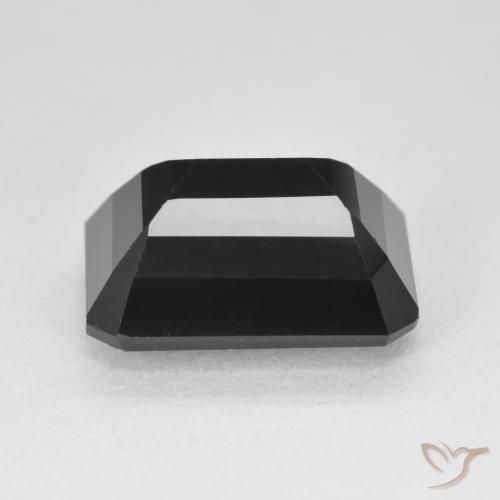 Tourmaline Schorl naturelle Octogone / coupe Émeraude, 7.82 ct, Opaque