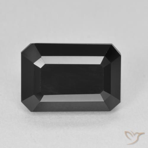 6.22ct Naturel Schorl Tourmaline, Octogone / coupe Émeraude, Opaque, Photo A