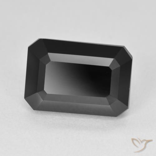 Tourmaline Schorl naturelle Octogone / coupe Émeraude, 6.22 ct, Opaque