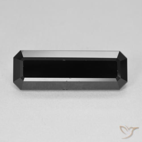 6.43ct Naturel Schorl Tourmaline, Taille émeraude, Opaque