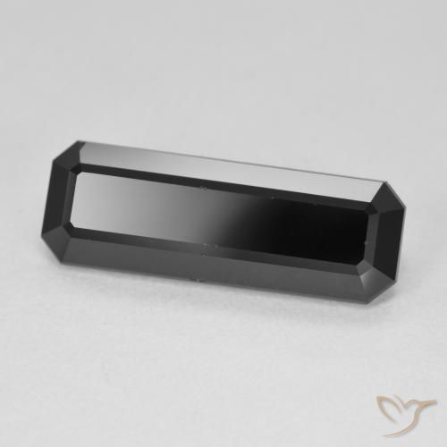 Tourmaline Schorl naturelle Octogone / coupe Émeraude, 6.43 ct, Opaque
